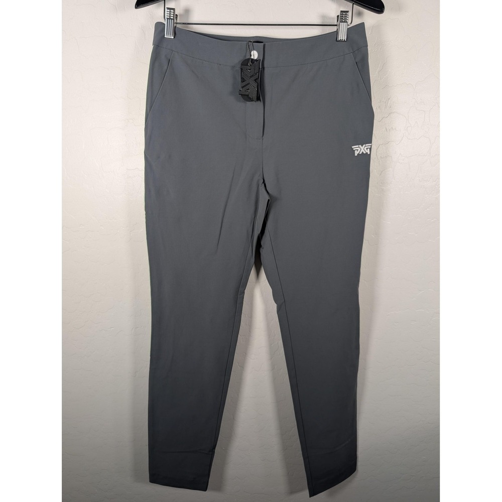 PXG Pants Womens Large Gray Sonora Side Stripe Golf Stretch Track Charcoal